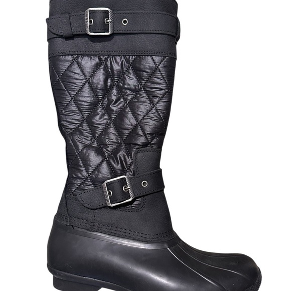 NWOT Sperry Women's Saltwater Buckle Nylon Quilted Winter Boots 6.5 - Picture 2 of 7